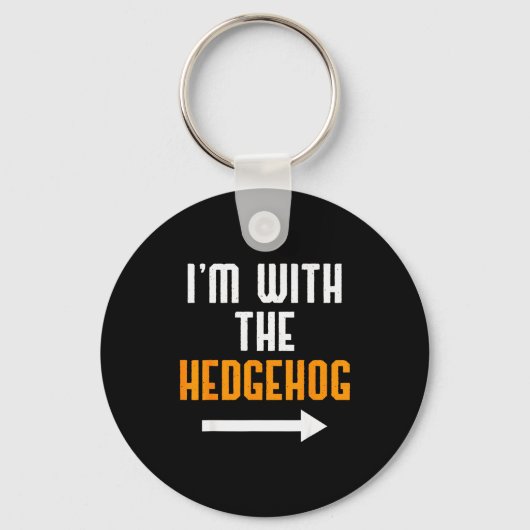 I'm With The Hedgehog Costume Funny Halloween Coup Sleutelhanger (Voorkant)