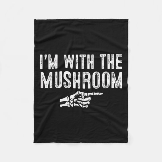 I'm With The Mushroom Easy Costume Halloween Coupl Fleece Deken (Voorkant)