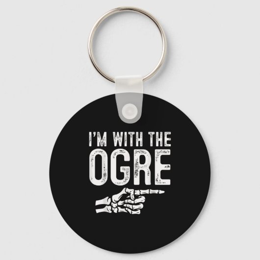I'm With The Ogre Easy Costume Halloween Couples M Sleutelhanger (Voorkant)