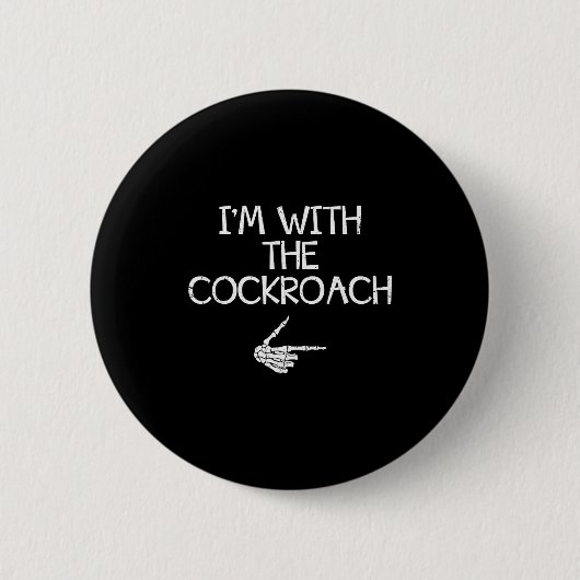I'm With The Roach Halloween Costume Couples Match Ronde Button 5,7 Cm (Voorkant)