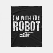 I'm With The Robot Easy Costume Halloween Couples  Fleece Deken (Voorkant)