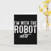 I'm With The Robot Easy Costume Halloween Couples  Kaart (Gele Bloem)