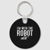 I'm With The Robot Easy Costume Halloween Couples Sleutelhanger (Voorkant)