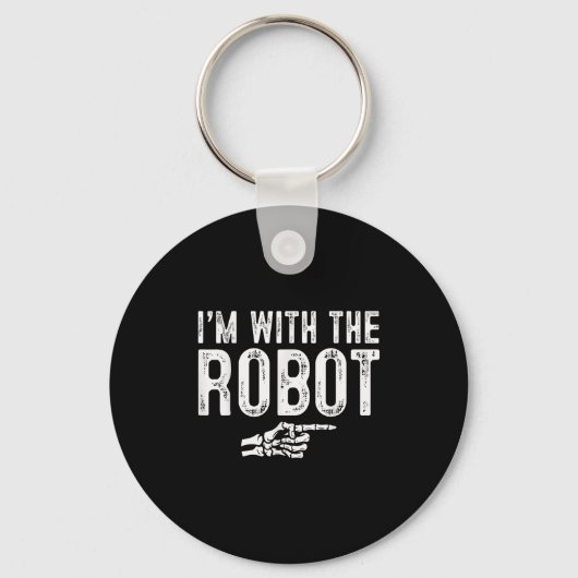 I'm With The Robot Easy Costume Halloween Couples  Sleutelhanger (Voorkant)