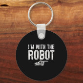I'm With The Robot Easy Costume Halloween Couples  Sleutelhanger (Voorkant)