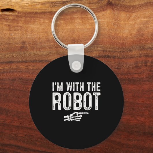 I'm With The Robot Easy Costume Halloween Couples Sleutelhanger (Voorkant)