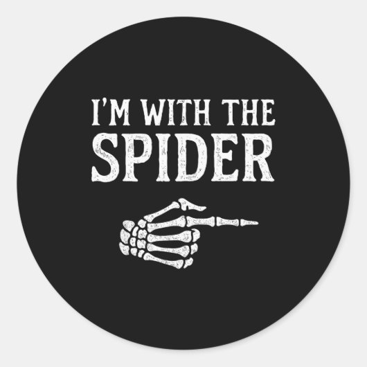 I'm With The Sder Funny Group Halloween Costumes  Ronde Sticker (Voorkant)