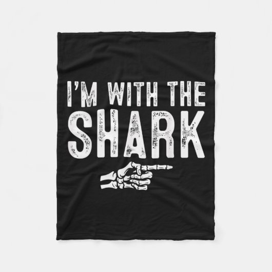 I'm With The Shark Easy Costume Halloween Couples Fleece Deken (Voorkant)