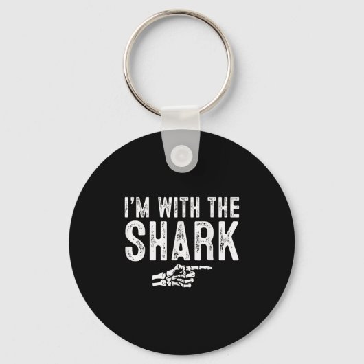 I'm With The Shark Easy Costume Halloween Couples Sleutelhanger (Voorkant)