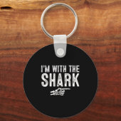 I'm With The Shark Easy Costume Halloween Couples Sleutelhanger (Voorkant)