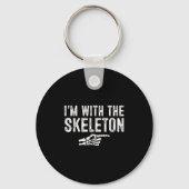 I'm With The Skeleton Easy Costume Halloween Coupl Sleutelhanger (Voorkant)