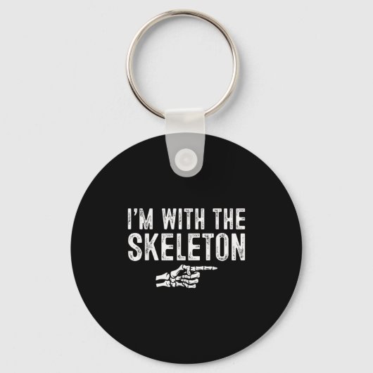 I'm With The Skeleton Easy Costume Halloween Coupl Sleutelhanger (Voorkant)