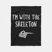 I'm With The Skeleton Matching Couple Costume Hall Fleece Deken (Voorkant)
