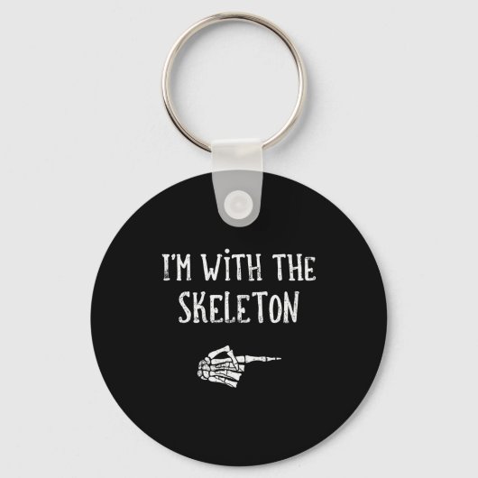 I'm With The Skeleton Matching Couple Costume Hall Sleutelhanger (Voorkant)
