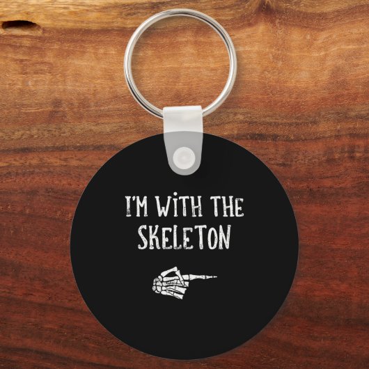 I'm With The Skeleton Matching Couple Costume Hall Sleutelhanger (Voorkant)