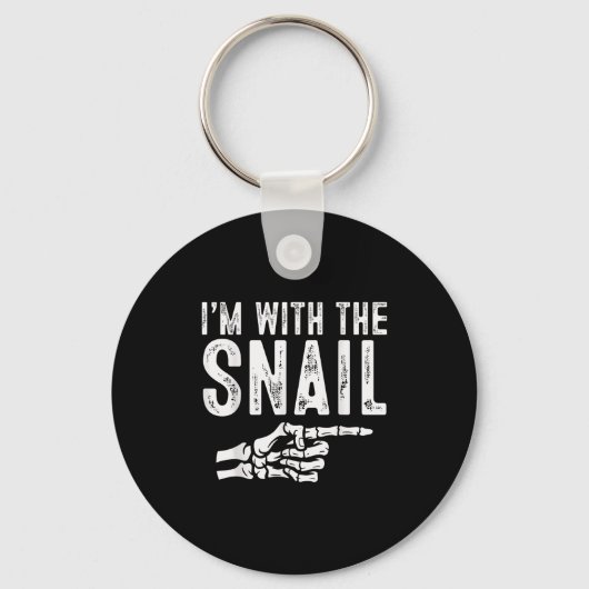 I'm With The Snail Easy Costume Halloween Couples Sleutelhanger (Voorkant)