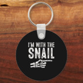 I'm With The Snail Easy Costume Halloween Couples Sleutelhanger (Voorkant)