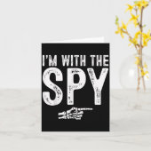 I'm With The Spy Easy Costume Halloween Couples Ma Kaart (Gele Bloem)