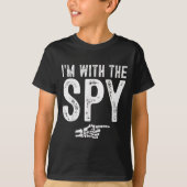 I'm With The Spy Easy Costume Halloween Couples Ma T-shirt (Voorkant)
