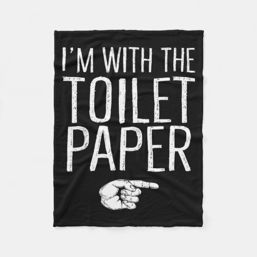 I'm With The Toilet Paper Matching Costume Hallowe Fleece Deken (Voorkant)