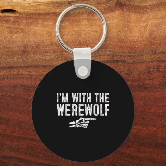 I'm With The Werewolf Easy Costume Halloween Coupl Sleutelhanger (Voorkant)