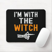 I'm With The Witch Funny Skeleton Halloween Matchi Muismat (Met muis)