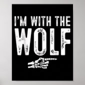 I'm With The Wolf Easy Costume Halloween Couples M Poster (Voorkant)