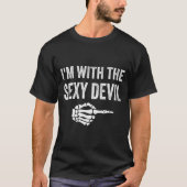 I'm With The Y Devil Halloween Couples Costume  T-shirt (Voorkant)