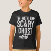 I'm With The Y Ghost Easy Costume Halloween Couple T-shirt (Voorkant)