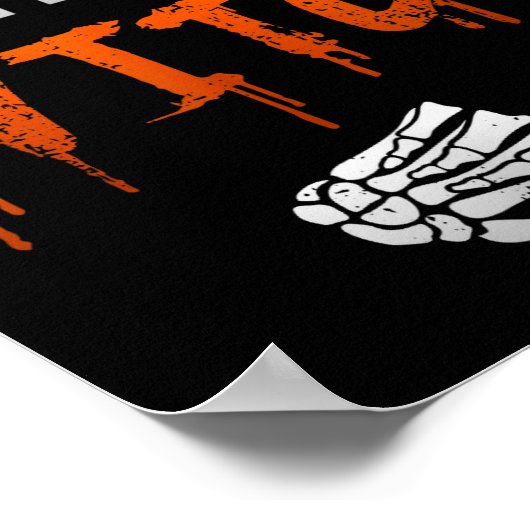 I'm With Witch Skeleton Hand Funny Halloween Husba Poster (Hoek)