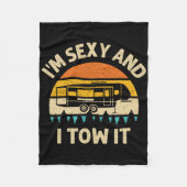 Im Y And I Tow It Camper Rv  Fleece Deken (Voorkant)