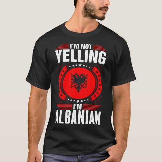 Im Yelling me Albanese T-shirt (Voorkant)
