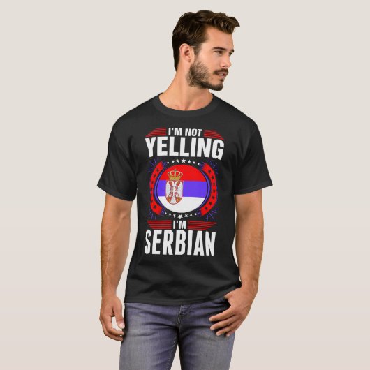 Im Yelling me Servisch T-shirt (Voorkant volledig)