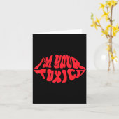 I'm Your Tóxico Funny Toxic Bae Couple Relationshi Kaart (Gele Bloem)