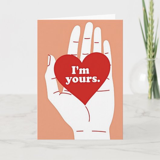 Im Yours Heartfelt Love Card Kaart (Voorkant)