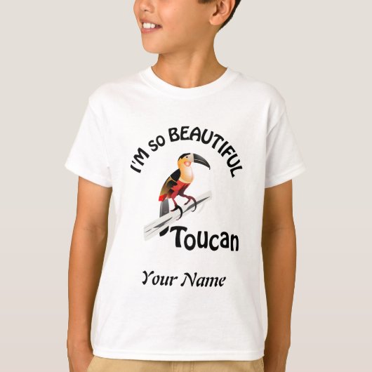 IM ZODANIG BEAUTIEF TOUCAN GEÏNTEGREERD T-SHIRT (Voorkant)