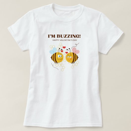 IM zoemende Valentijnsdag bij T-shirt (Design voorkant)