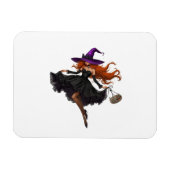 Imã bruxa elegante Halloween Magneet (Horizontaal)