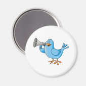Imã de geladeira Twitter Vogel Magneet (Voorkant / Achterkant)