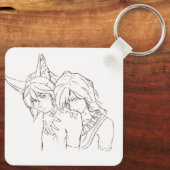 Imã Fanart Cyno e Tighnari do jogo Genshin Impact Sleutelhanger (Achterkant)