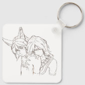 Imã Fanart Cyno e Tighnari do jogo Genshin Impact Sleutelhanger (Achterkant)