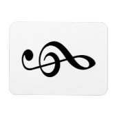 Ímã Flexível (Flexible Magnet) Clave de Sol Preta Magneet (Horizontaal)