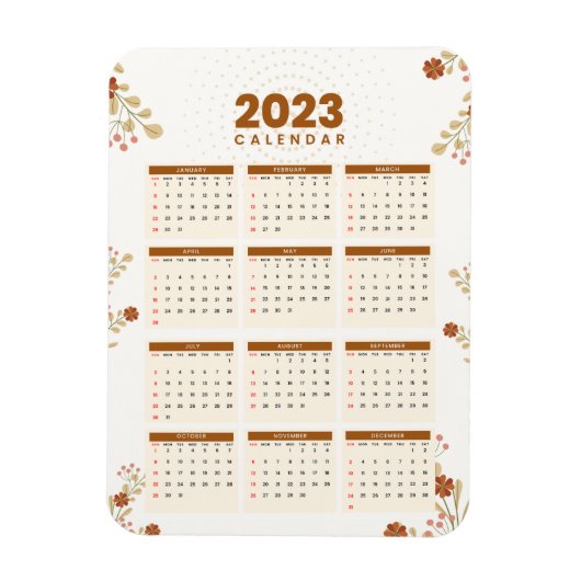 Ímã Flexível MINI CALENDAR 2023 Magneet (Verticaal)