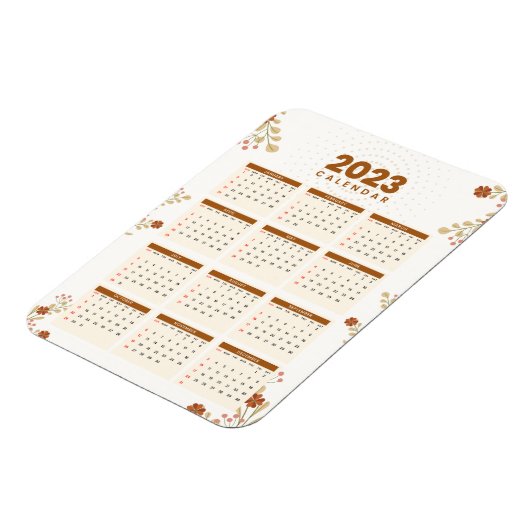 Ímã Flexível MINI CALENDAR 2023 Magneet (Linkerzijde)