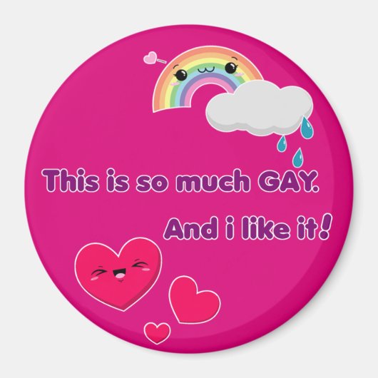 Ímã Gay. Like it! - Pink Magneet (Voorkant)