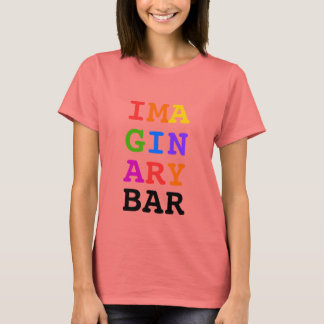 IMA GIN ARY BAR regenboogkleuren T-shirt