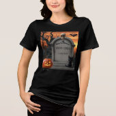 "Ima Kadaver" Halloween Hoofdsteen Humor Tri-Blend Shirt (Voorkant)