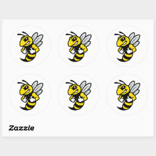 Imabee Omgekeerde Grappige Bij Ronde Sticker