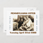 image0-6, de STEMMEN van PENNSYLVANIA, Dinsdag Briefkaart (Voorkant / Achterkant)