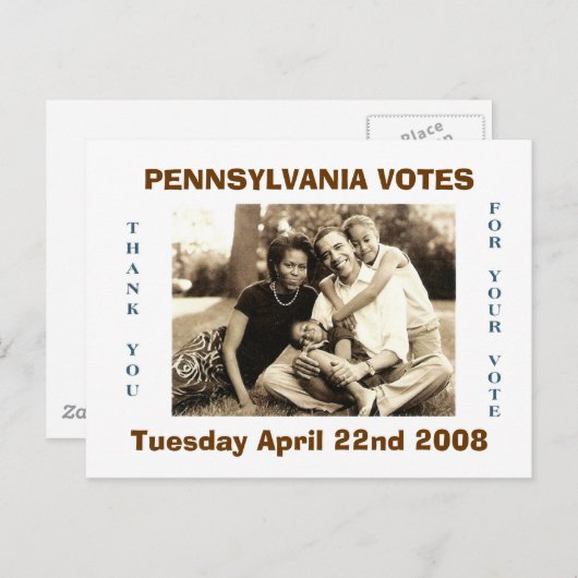 image0-6, de STEMMEN van PENNSYLVANIA, Dinsdag Briefkaart (Voorkant / Achterkant)